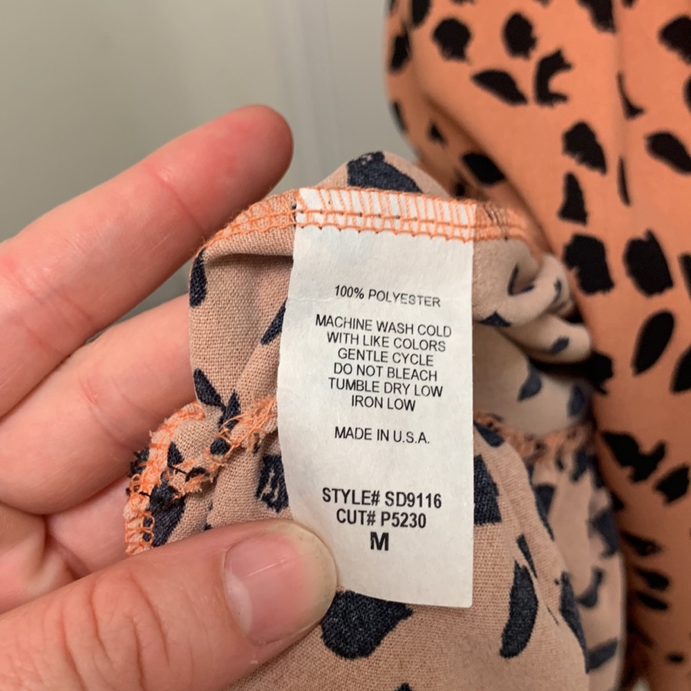 Orange Leopard print Dress - Picture 6 of 6